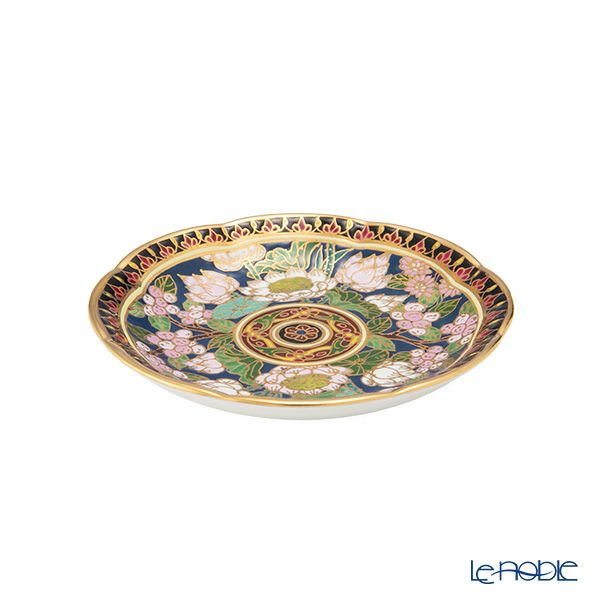 ブランベンジャロン工房 ミニプレート ハーフパターンダークブルー