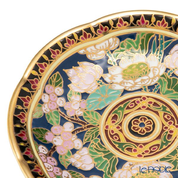 ブランベンジャロン工房 ミニプレート ハーフパターンダークブルー