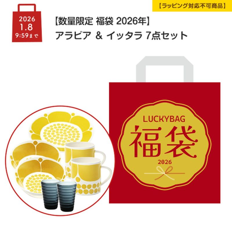 【数量限定 福袋 2026年】アラビア ＆ イッタラ 7点セット【ラッピング不可】