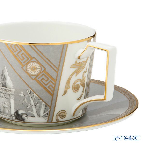 ウェッジウッド（Wedgwood） ルネッサンスグレー ティーカップ＆ソーサー 250ml アクセント