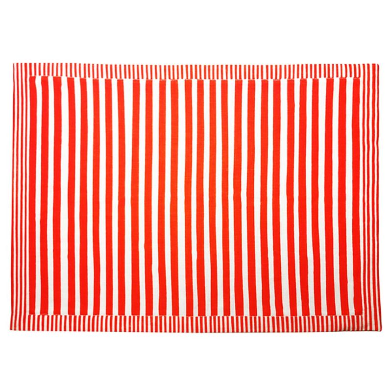 ワオ・ラ・ターブル ミス・オーレリー ランチョンマット レッド 46×33cm リネン製