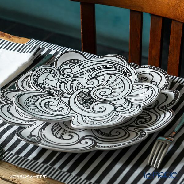 ワオ・ラ・ターブル ミス・オーレリー ランチョンマット ブラック 46×33cm リネン製