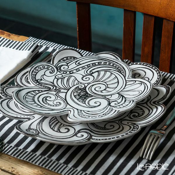 ワオ・ラ・ターブル ミス・オーレリー ランチョンマット ブラック 46×33cm リネン製