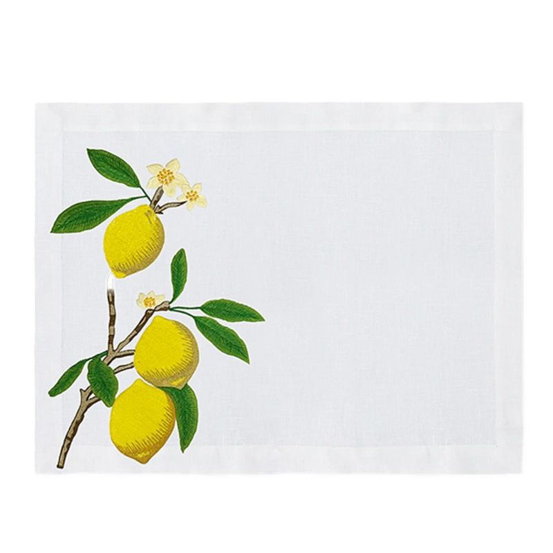 ワオ・ラ・ターブル ジジ ランチョンマット 34×47cm リネン製 ベネチアンレース 手刺繍