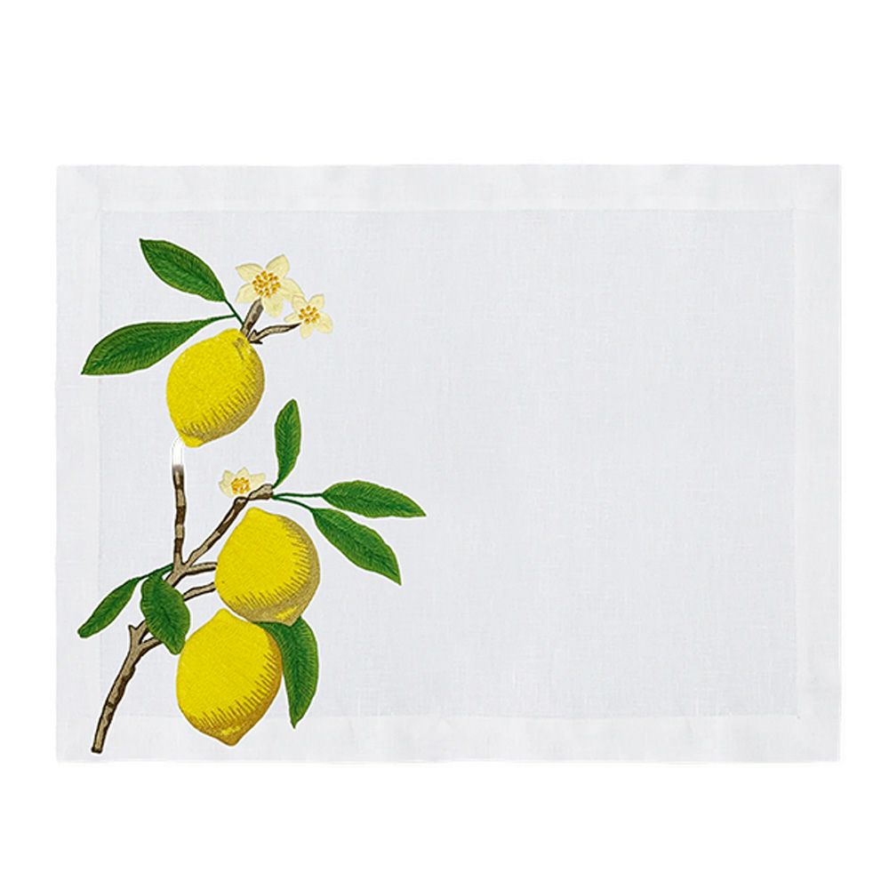 ワオ・ラ・ターブル ジジ ランチョンマット 34×47cm リネン製 ベネチアンレース 手刺繍