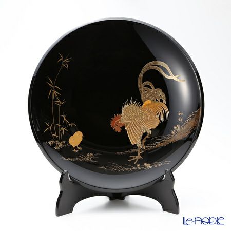 【伝統工芸】輪島塗 尺3飾皿干支酉 代田和哉氏作