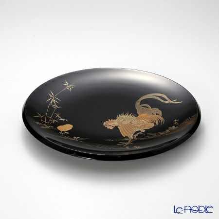 【伝統工芸】輪島塗 尺3飾皿干支酉 代田和哉氏作