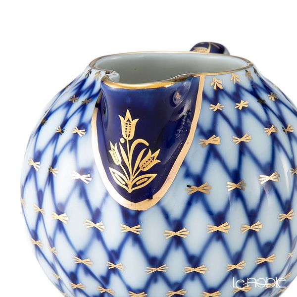 ロシア食器 インペリアル・ポーセリン コバルトネット クリーマー300ml A