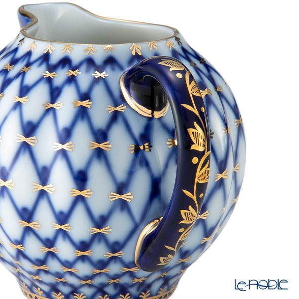 ロシア食器 インペリアル・ポーセリン コバルトネット クリーマー300ml A