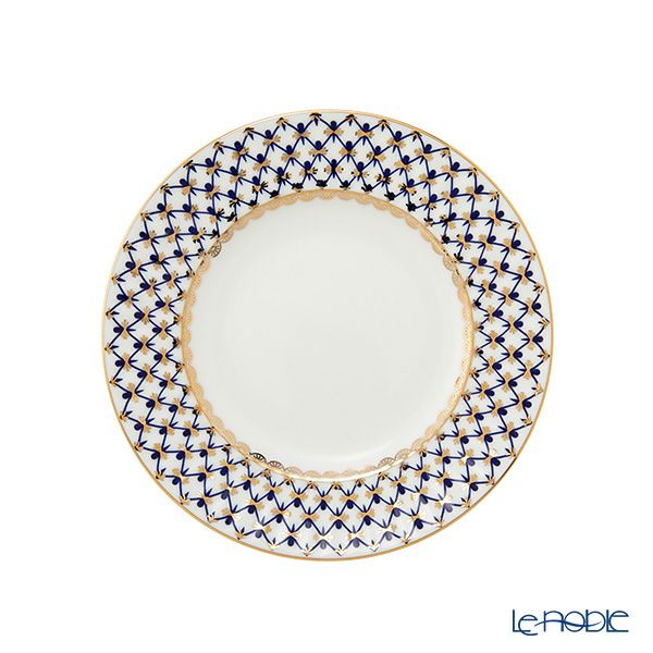 ロシア食器 インペリアル・ポーセリン コバルトネット プレート 15cm