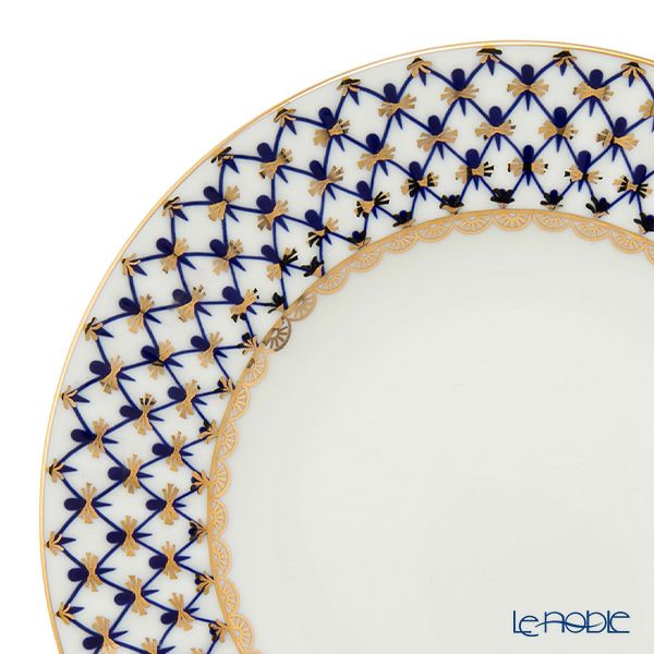 ロシア食器 インペリアル・ポーセリン コバルトネット プレート 15cm