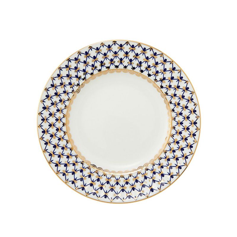 ロシア食器 インペリアル・ポーセリン コバルトネット プレート 15cm