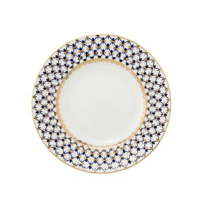 ロシア食器 インペリアル・ポーセリン コバルトネット ラウンド