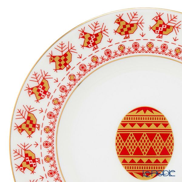 ロシア食器 インペリアル・ポーセリン コッカレルズコームズ プレート 20cm