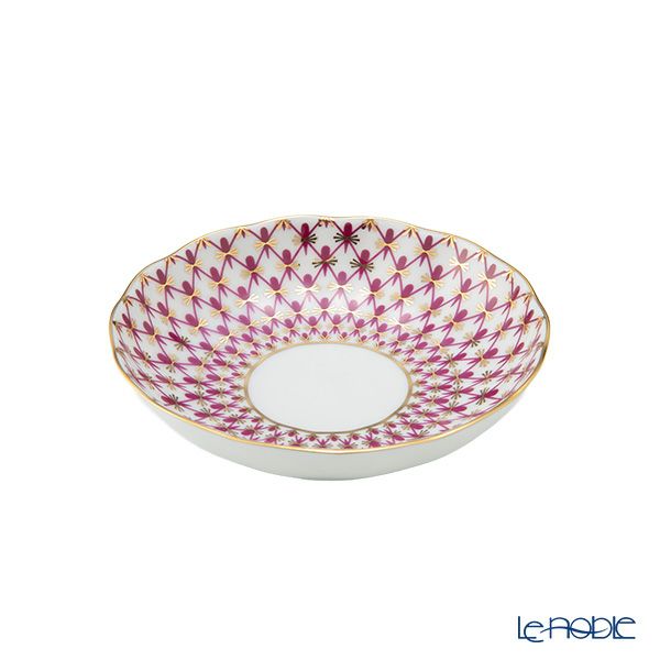 ロシア食器 インペリアル・ポーセリン ブルース（ピンクネット） ジャムディッシュ 9.5cm New