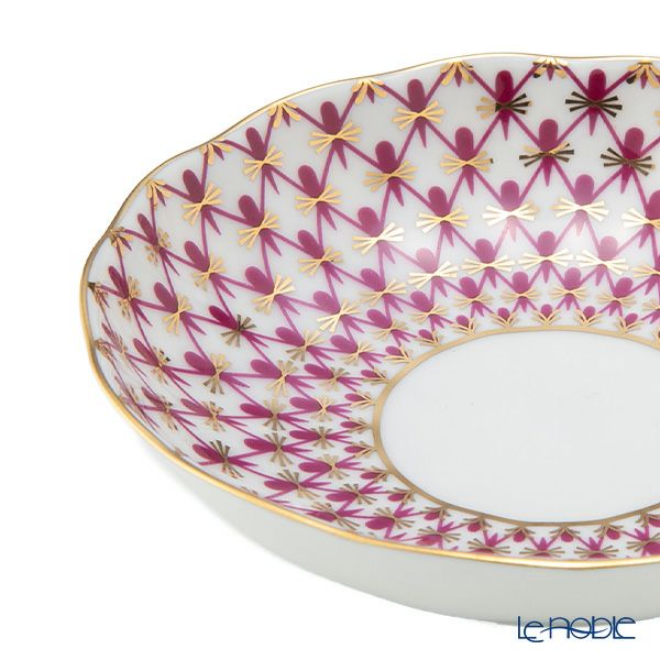 ロシア食器 インペリアル・ポーセリン ブルース（ピンクネット） ジャムディッシュ 9.5cm New
