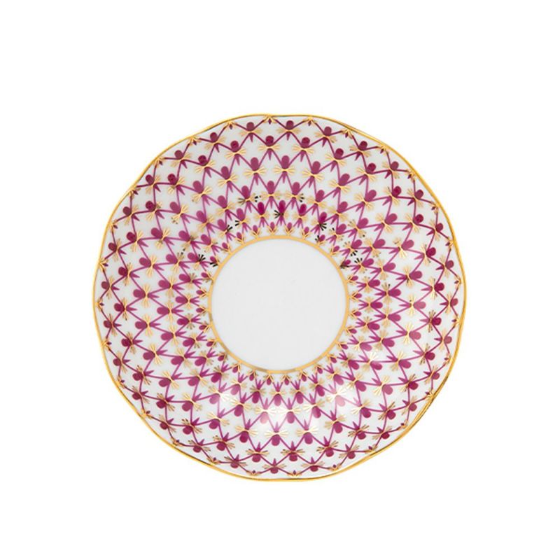 ロシア食器 インペリアル・ポーセリン ブルース（ピンクネット） ジャムディッシュ 9.5cm New