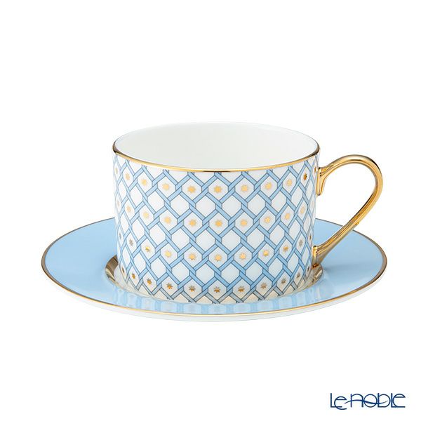 ロシア食器 インペリアル・ポーセリン アズール ティーカップ＆ソーサー ホワイト 250ml