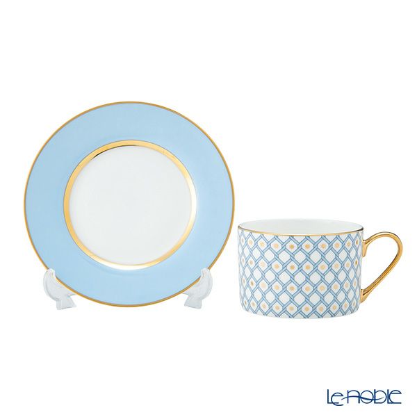 ロシア食器 インペリアル・ポーセリン アズール ティーカップ＆ソーサー ホワイト 250ml