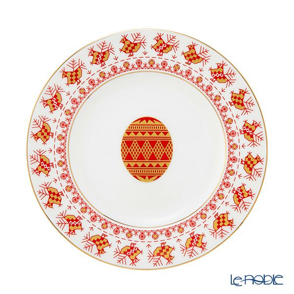 ロシア食器 インペリアル・ポーセリン コッカレルズコームズ トリオセット ※プレートのサイズは20cm※