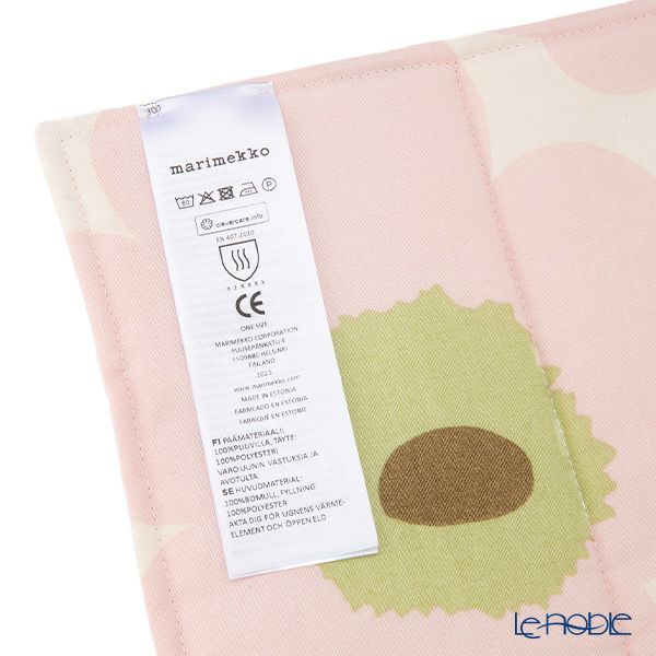 マリメッコ（marimekko） Pieni Unikko ピエニ ウニッコ ポットホルダー 21×21cm ピンク×オフホワイト×サンド 075355-114／26SS