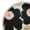 マリメッコ（marimekko） Unikko ウニッコ／けしの花 プレート 20cm ホワイト×チャコール×ピンク 075265-198／26SS