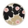 マリメッコ（marimekko） Unikko ウニッコ／けしの花 プレート 20cm ホワイト×チャコール×ピンク 075265-198／26SS