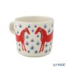 マリメッコ（marimekko） Musta tamma ムスタ タンマ／黒い馬 コーヒーカップ 200ml オレンジ×ライトブルー 075359-135／26SS