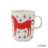 マリメッコ（marimekko） Musta tamma ムスタ タンマ／黒い馬 マグカップ 250ml オレンジ×ライトブルー 075360-135／26SS