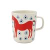 マリメッコ（marimekko） Musta tamma ムスタ タンマ／黒い馬 マグカップ 250ml オレンジ×ライトブルー 075360-135／26SS
