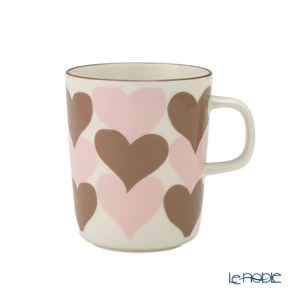 マリメッコ（marimekko）シュダメット マグカップ 色違い ペアセット 250ml ベージュ×ピンク 075363-183／26SS