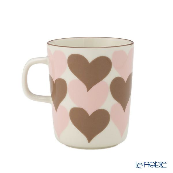 マリメッコ（marimekko）シュダメット マグカップ 色違い ペアセット 250ml ベージュ×ピンク 075363-183／26SS