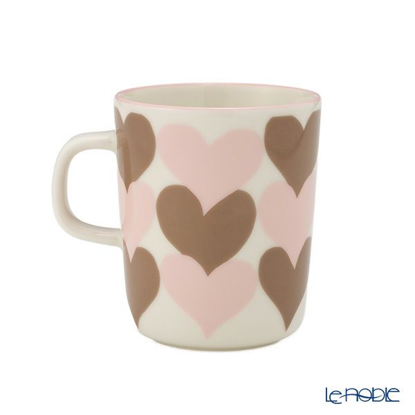マリメッコ（marimekko）シュダメット マグカップ 色違い ペアセット 250ml ベージュ×ピンク 075363-183／26SS