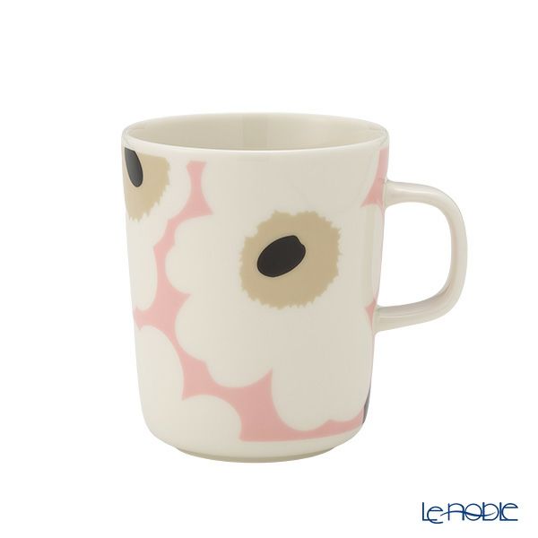 マリメッコ（marimekko） Unikko ウニッコ／けしの花 マグカップ 250ml ホワイト×ピンク×ベージュ 075266-138／26SS