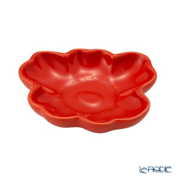 マリメッコ（marimekko）Unikko ウニッコ／けしの花 プレート 9.5cm オレンジレッド 075715-300／26SS