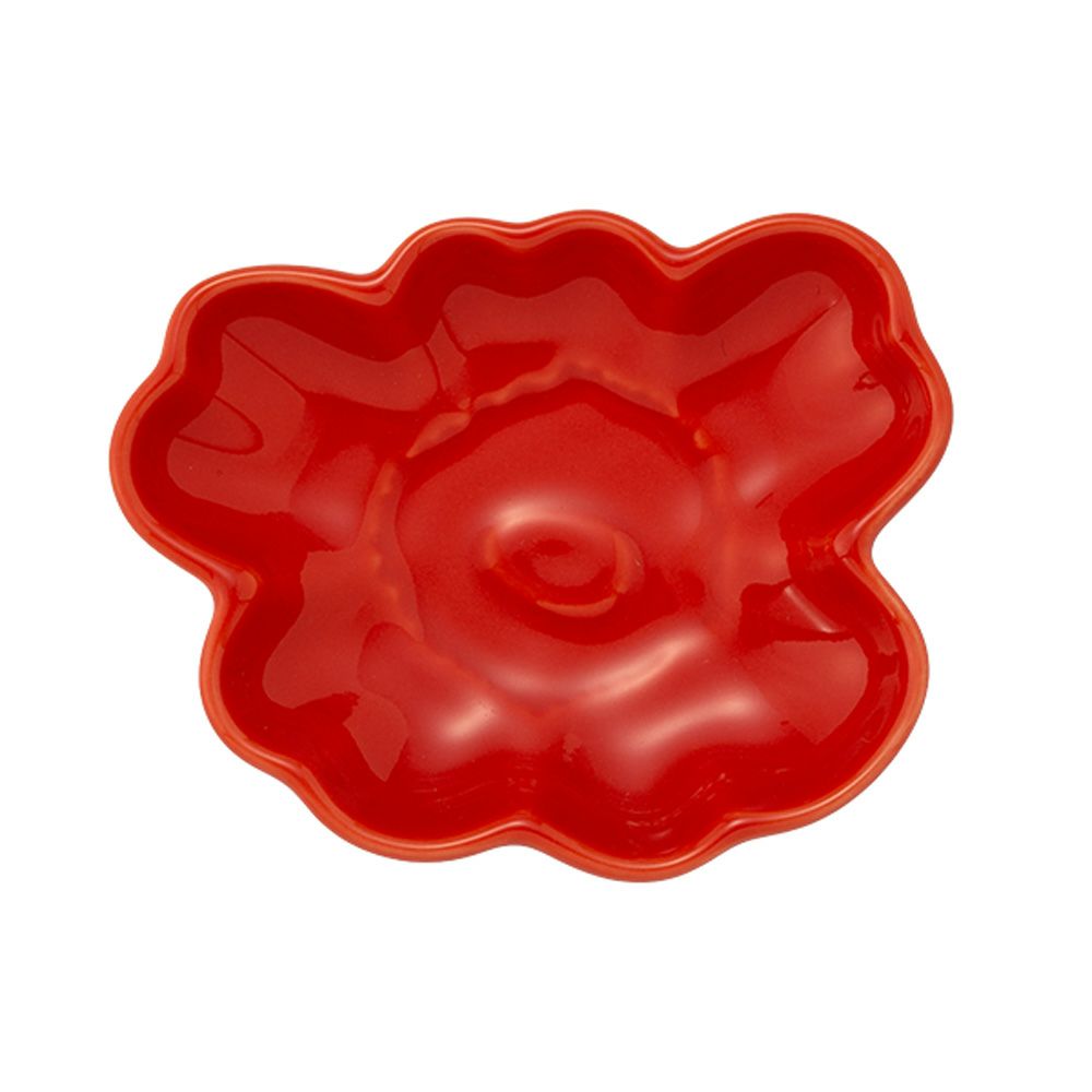マリメッコ（marimekko）Unikko ウニッコ／けしの花 プレート 9.5cm オレンジレッド 075715-300／26SS