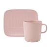 マリメッコ（marimekko） Tiiliskivi ティイリスキヴィ／煉瓦 れんが 2点セットマグカップ 400ml ＆ プレート15.5×12.5cm ライトピンク