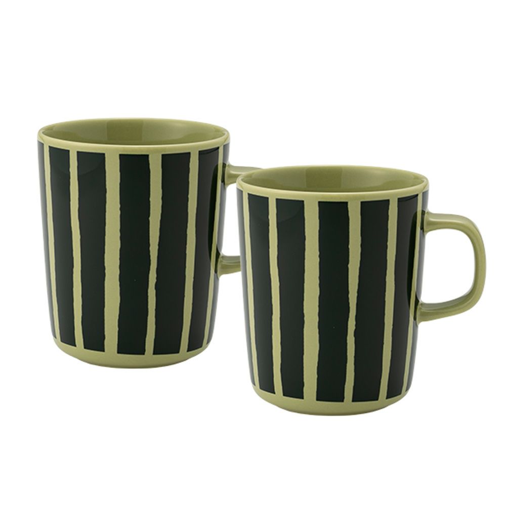 マリメッコ（marimekko） Piccolo ピッコロ／擬音語 マグカップ 250ml ダークグリーン×グリーン ペア