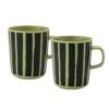 マリメッコ（marimekko） Piccolo ピッコロ／擬音語 マグカップ 250ml ダークグリーン×グリーン ペア