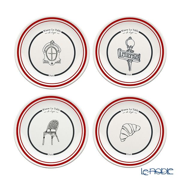 ワオ・ラ・ターブル パリ×パリ プレート 12cm 4枚セット 柄違い