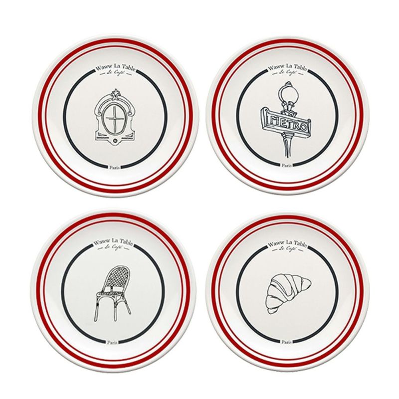 ワオ・ラ・ターブル パリ×パリ プレート 12cm 4枚セット 柄違い