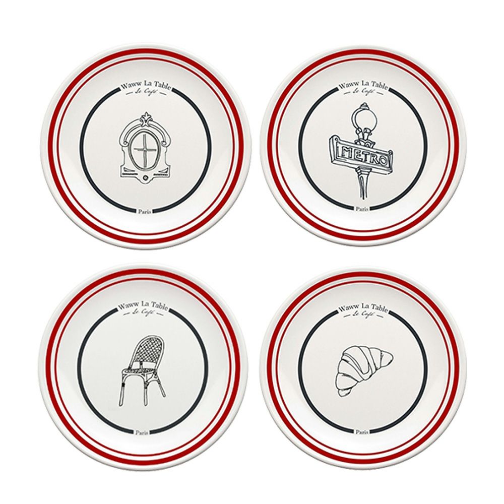 ワオ・ラ・ターブル パリ×パリ プレート 12cm 4枚セット 柄違い