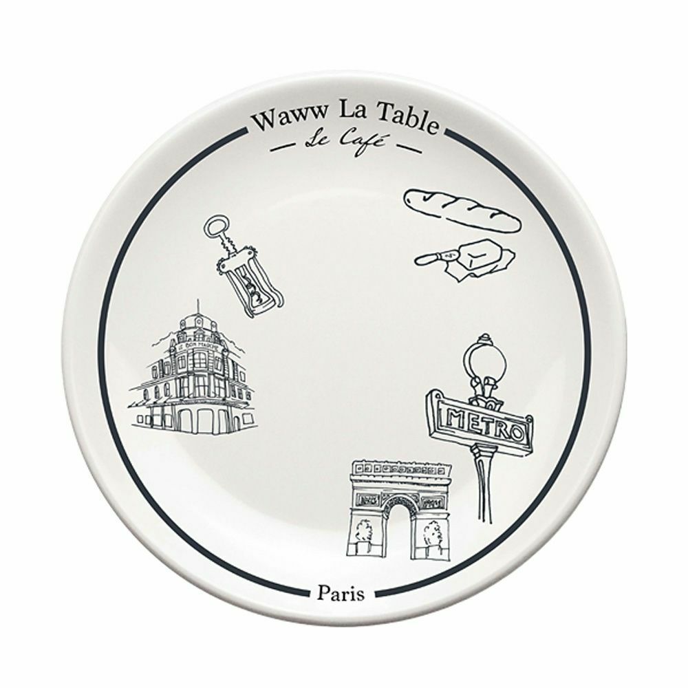 ワオ・ラ・ターブル パリ×パリ プレート 20cm ペア 柄違い