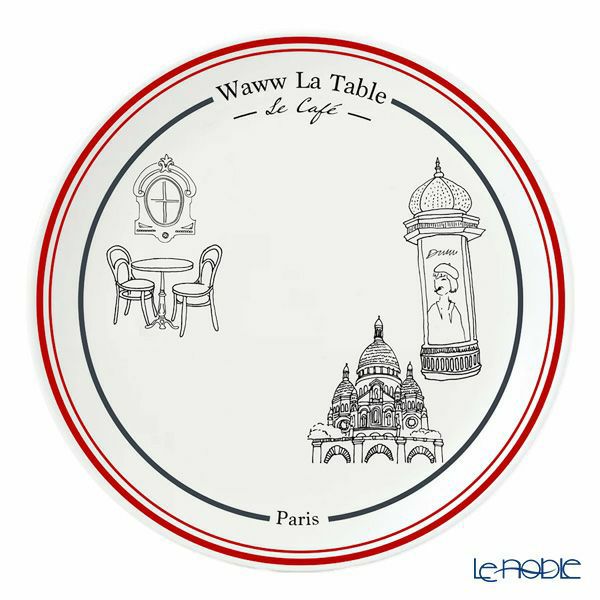 ワオ・ラ・ターブル パリ×パリ プレート 27cm ペア 柄違い