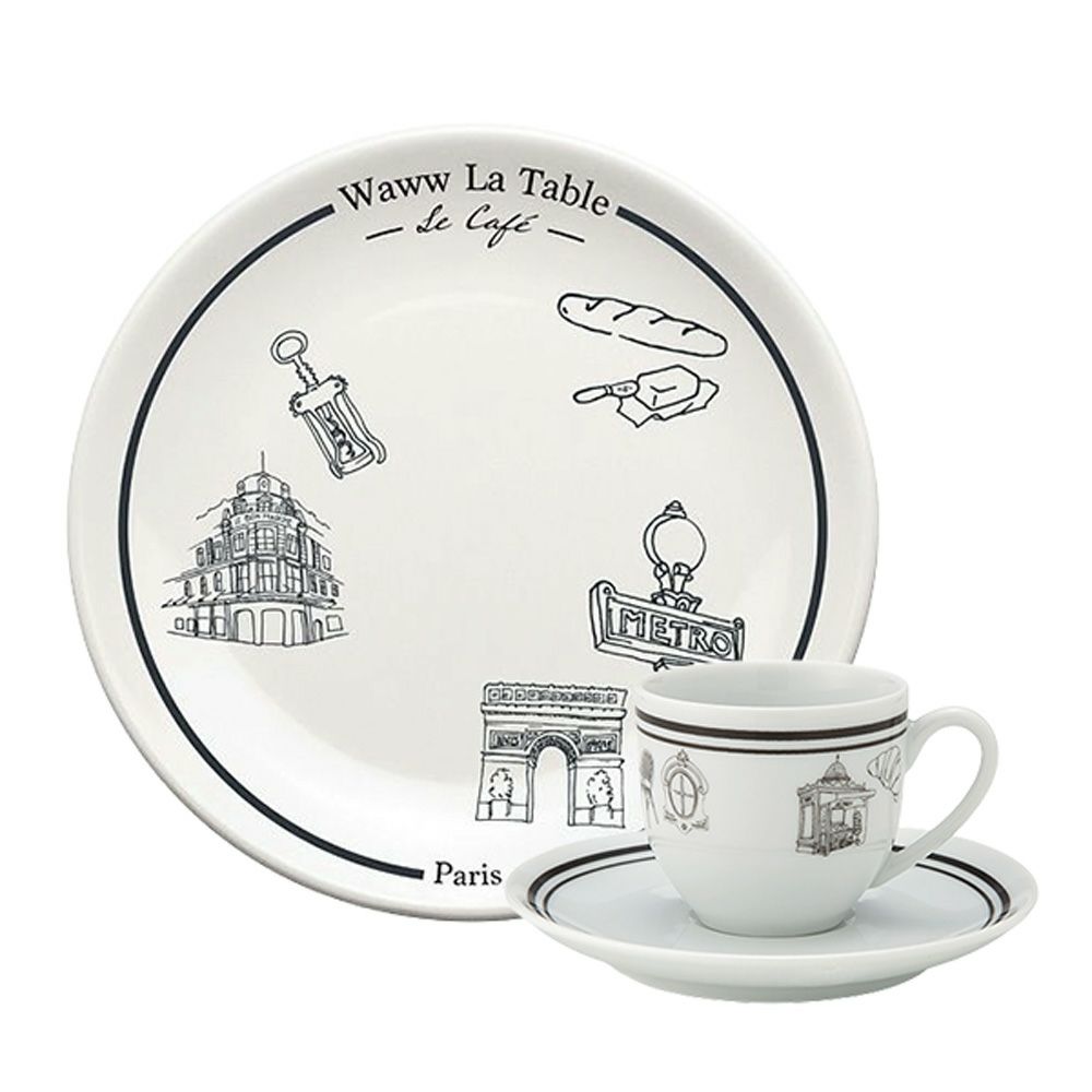 ワオ・ラ・ターブル (Waww la table) パリ×パリ トリオセット（エスプレッソ100ml） バケット