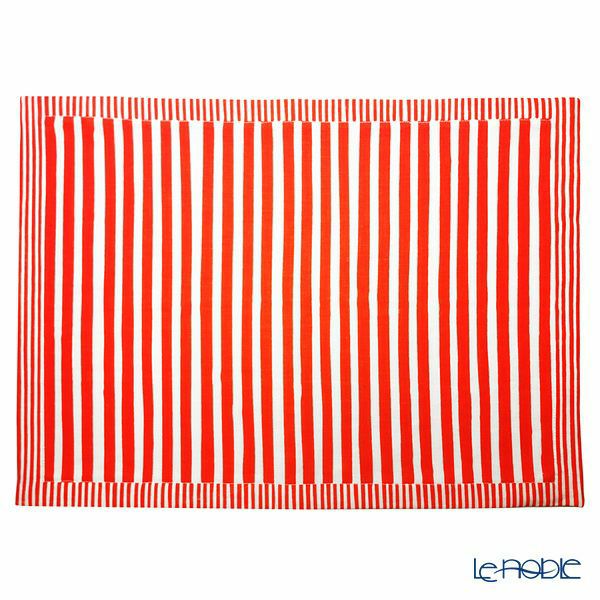 ワオ・ラ・ターブル ミス・オーレリー ランチョンマット 2枚セット レッド＆ブラック 46×33cm リネン製