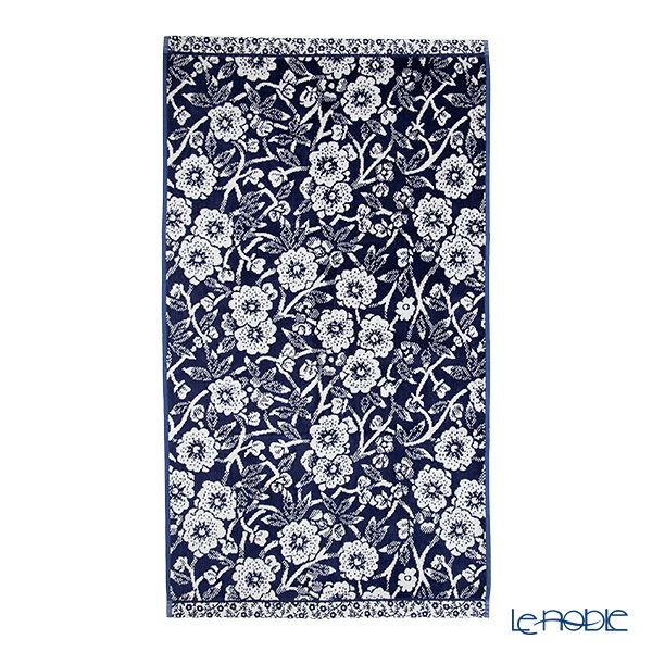 バーレイ ブルーキャリコ フェイスタオル Burleigh × Bedeck コットン 50×90 【大きめサイズ】