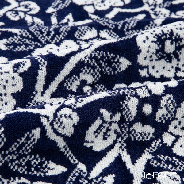 バーレイ ブルーキャリコ フェイスタオル Burleigh × Bedeck コットン 50×90 【大きめサイズ】