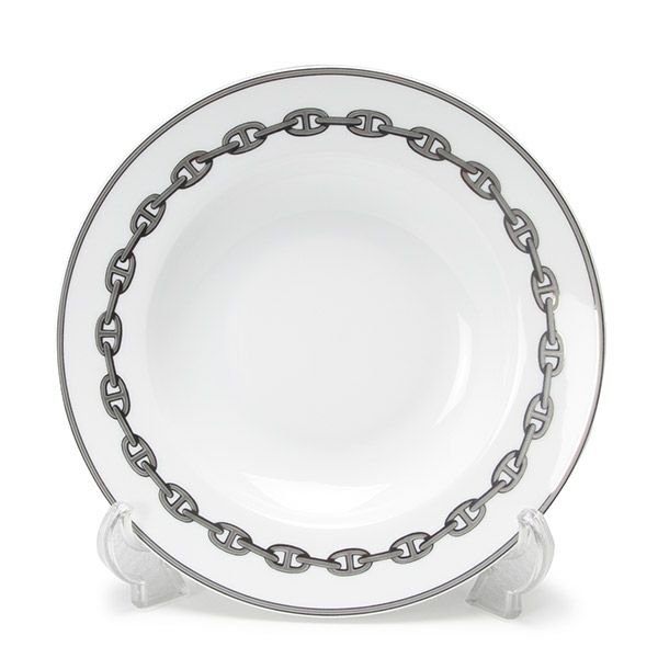 エルメス（HERMES） シェーヌ ダンクル プラチナ スーププレート 22cm