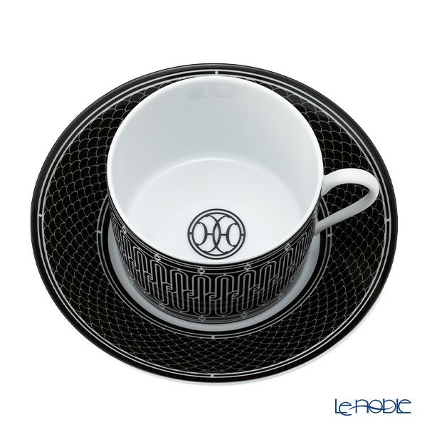 エルメス（HERMES） H Deco アッシュデコ モーニングカップ＆ソーサー 340ml 037015P